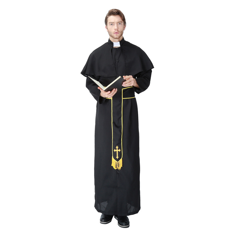 Cosplay Halloween Easter Carnival Adult Male Priest Costume