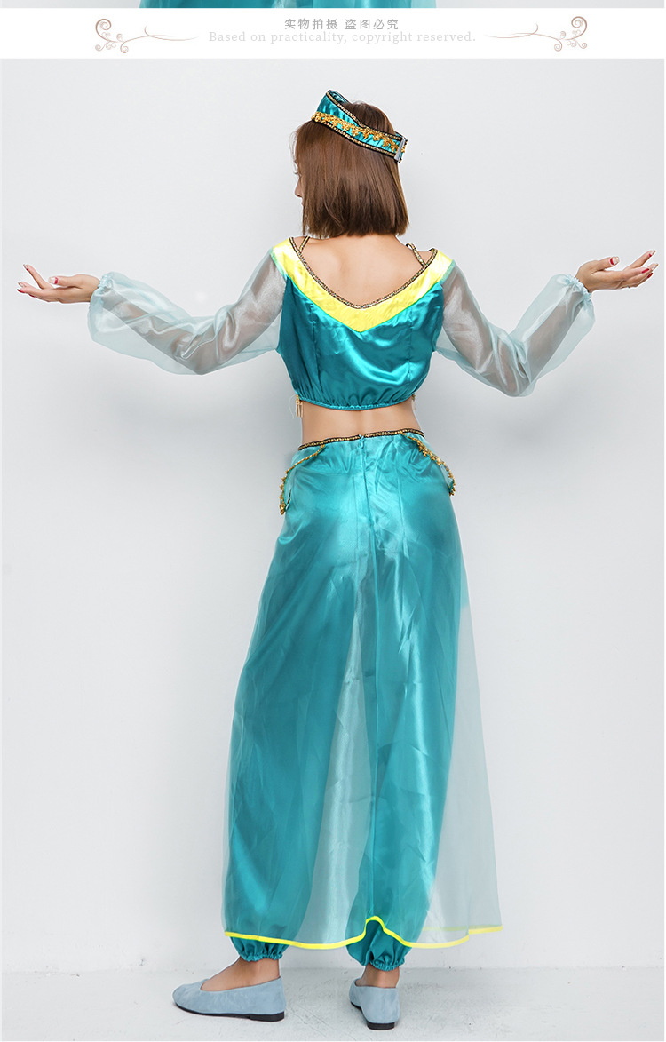 Japanese Halloween costume, princess costume, Indian dancer performance costume, two-color sexy belly dance costume