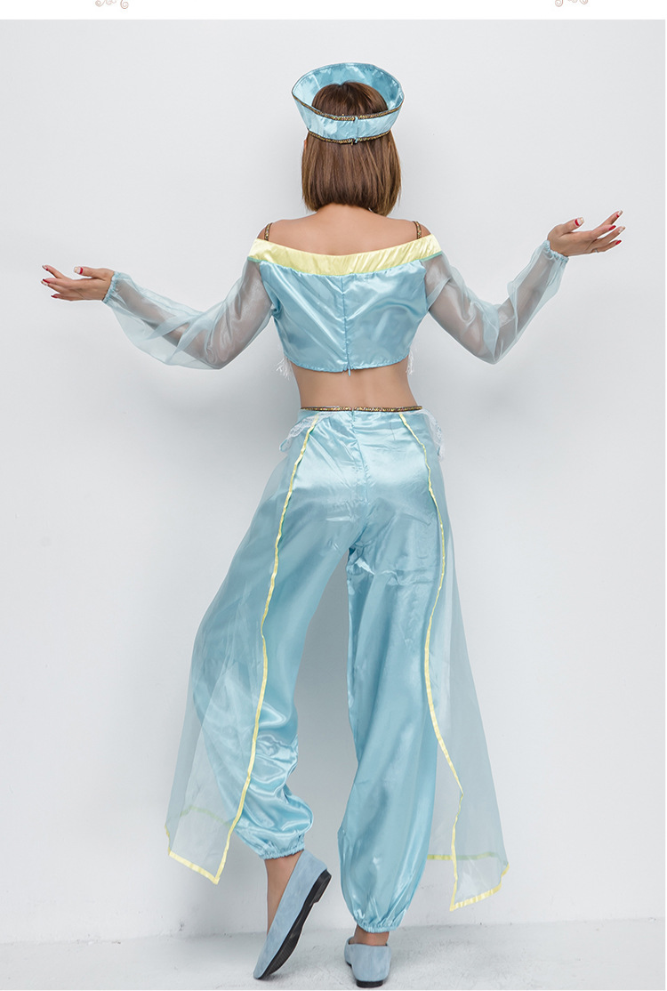 Japanese Halloween costume, princess costume, Indian dancer performance costume, two-color sexy belly dance costume