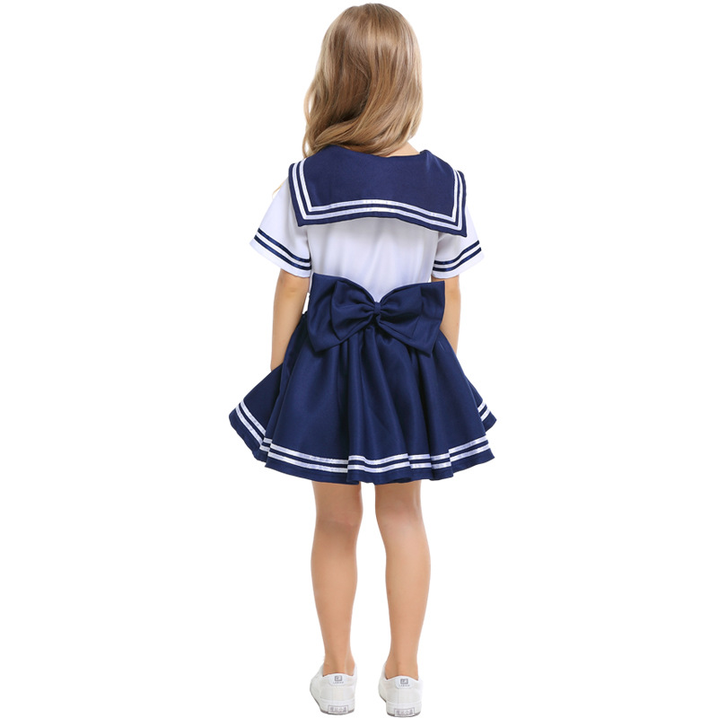 Children's Navy Sailor School Uniform Kindergarten Sailor Warrior Cosplay Costume Girls