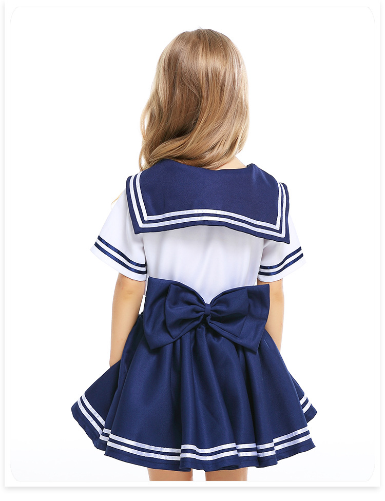 Children's Navy Sailor School Uniform Kindergarten Sailor Warrior Cosplay Costume Girls