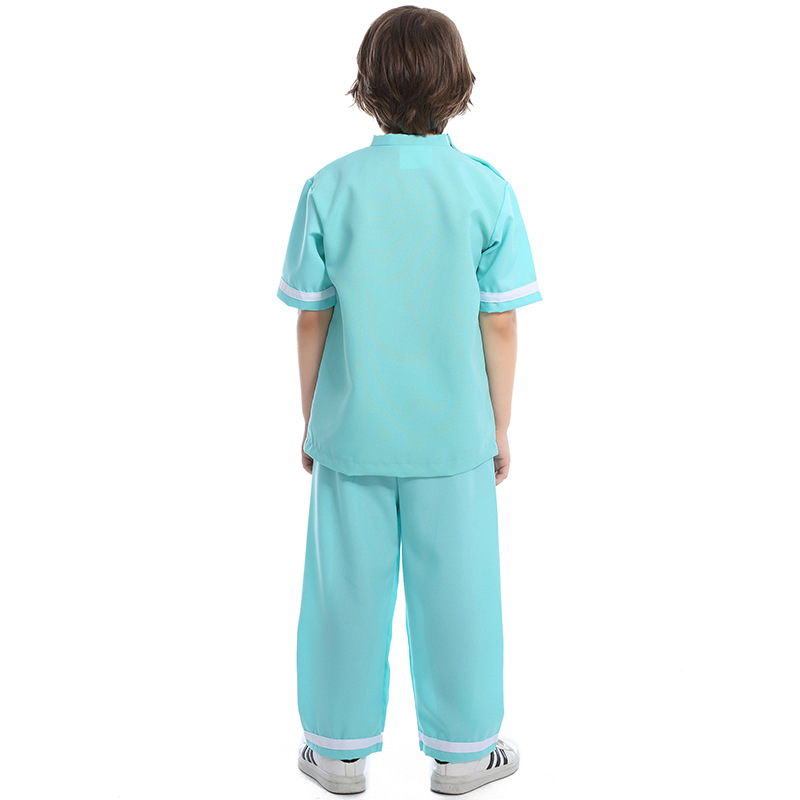 Cartoon-patterned veterinarian/pet doctor role-playing kindergarten activity game costume stage performance costume