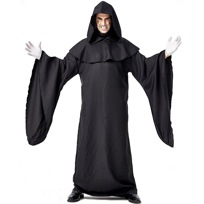 Halloween Ghost Festival Carnival Performance Costume: Simple Black Robe Demon Costume (E-commerce)