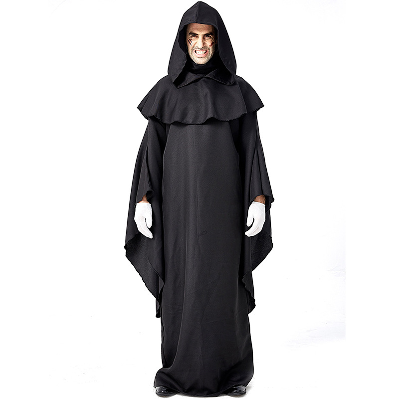 Halloween Ghost Festival Carnival Performance Costume: Simple Black Robe Demon Costume (E-commerce)