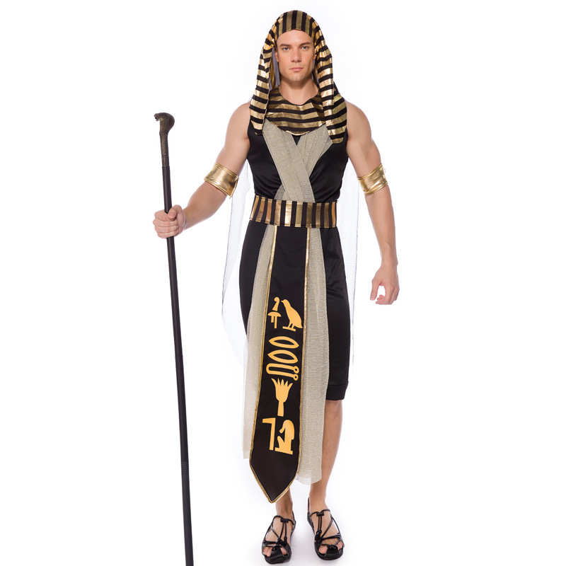 Ancient Egyptian monarch/king adult male cosplay Pharaoh Amun-Ra's son Egyptian mummy