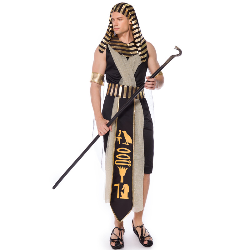 Ancient Egyptian monarch/king adult male cosplay Pharaoh Amun-Ra's son Egyptian mummy