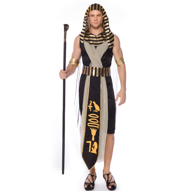 Ancient Egyptian monarch/king adult male cosplay Pharaoh Amun-Ra's son Egyptian mummy