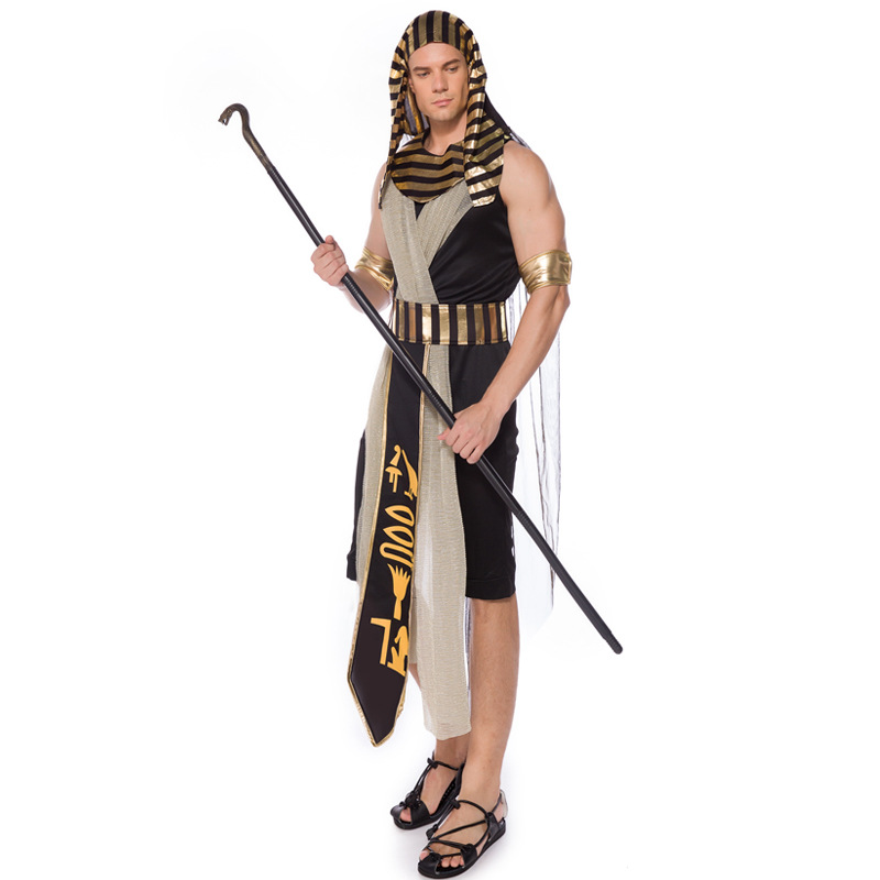 Ancient Egyptian monarch/king adult male cosplay Pharaoh Amun-Ra's son Egyptian mummy