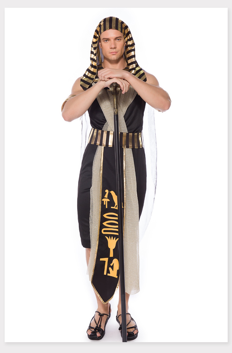 Ancient Egyptian monarch/king adult male cosplay Pharaoh Amun-Ra's son Egyptian mummy