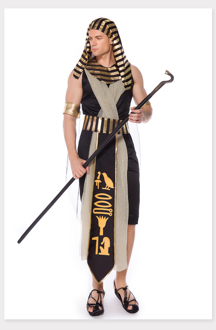 Ancient Egyptian monarch/king adult male cosplay Pharaoh Amun-Ra's son Egyptian mummy