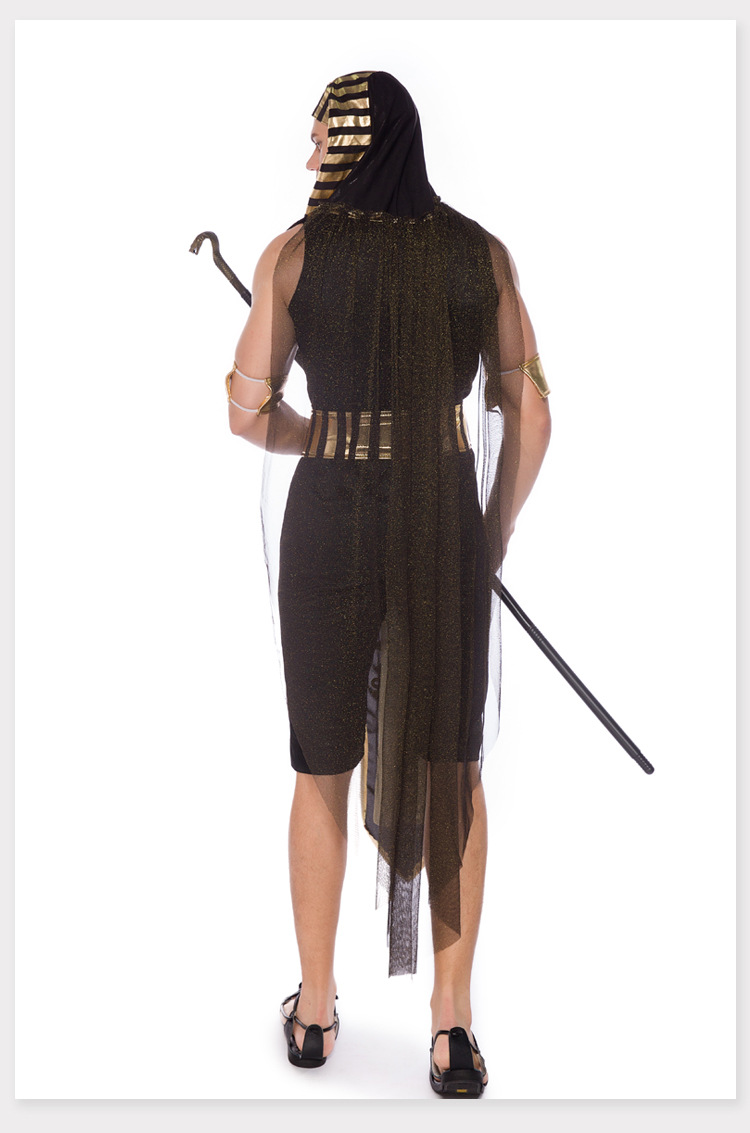 Ancient Egyptian monarch/king adult male cosplay Pharaoh Amun-Ra's son Egyptian mummy