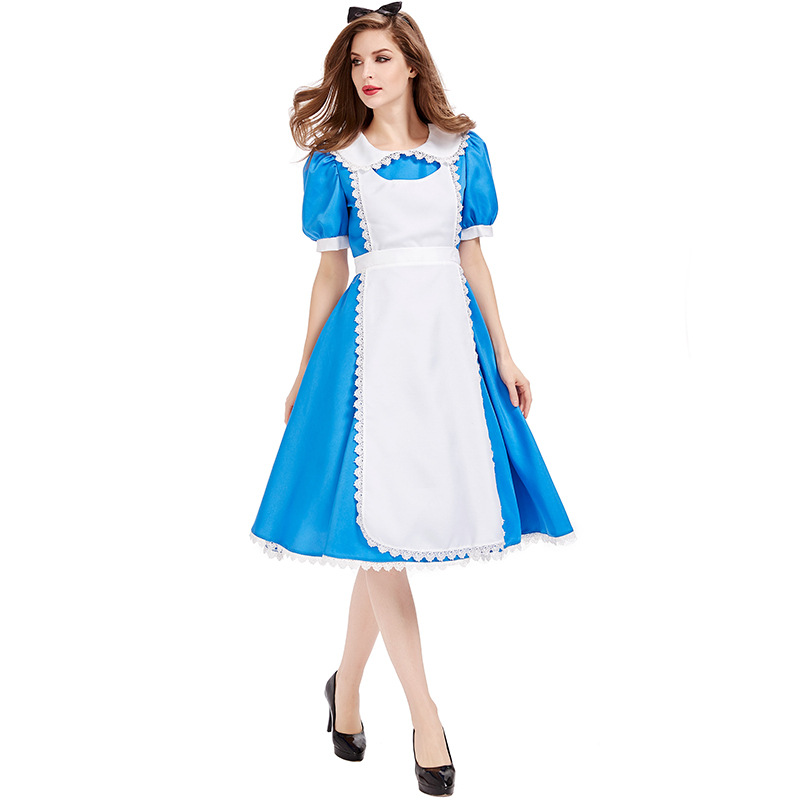 Alice in Wonderland Tea Party Costume - Blue Dress - Stage Performance Costume
