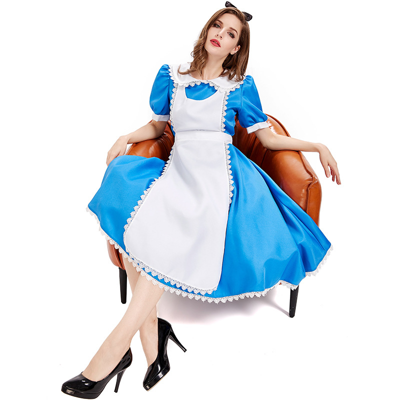 Alice in Wonderland Tea Party Costume - Blue Dress - Stage Performance Costume