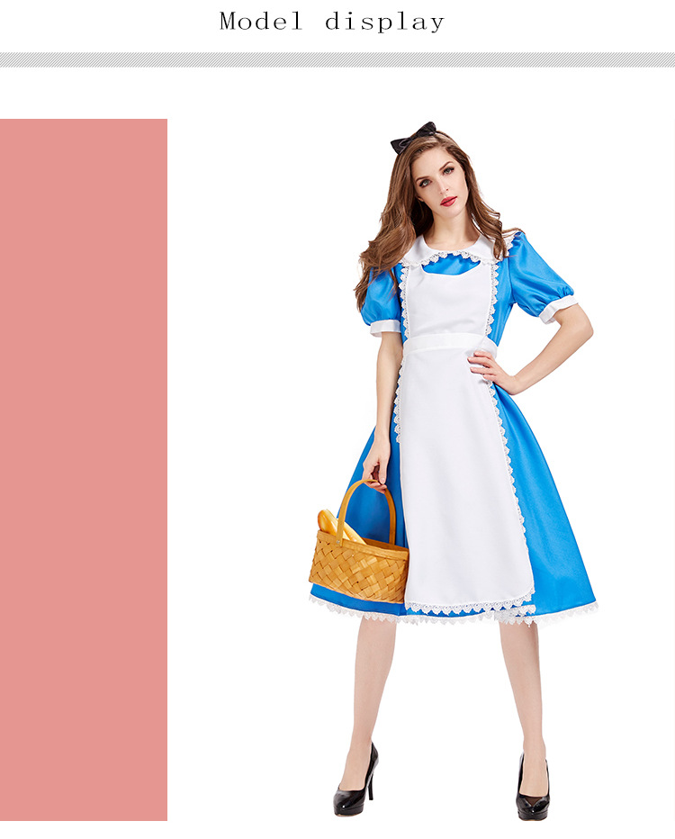 Alice in Wonderland Tea Party Costume - Blue Dress - Stage Performance Costume