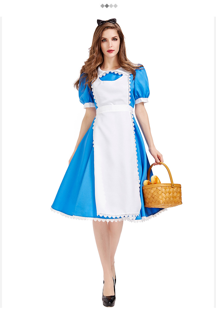 Alice in Wonderland Tea Party Costume - Blue Dress - Stage Performance Costume
