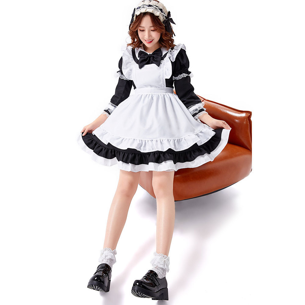 2021 Adult Maid Anime Cosplay Costume Three-Color Internet Celebrity Best Friend Outfit Lolita Dress