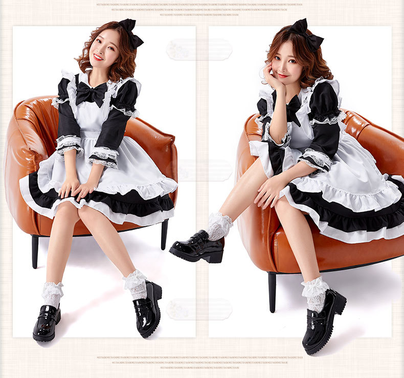 2021 Adult Maid Anime Cosplay Costume Three-Color Internet Celebrity Best Friend Outfit Lolita Dress