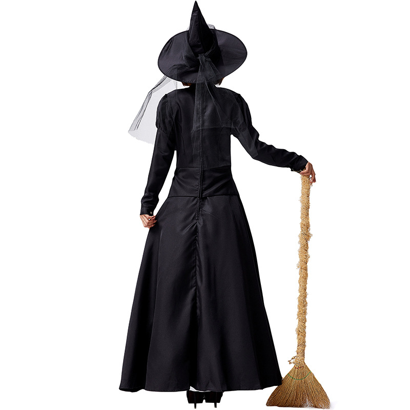 Halloween witch magic robe, Wizard of Oz, Western witch costume, family Halloween performance long dress