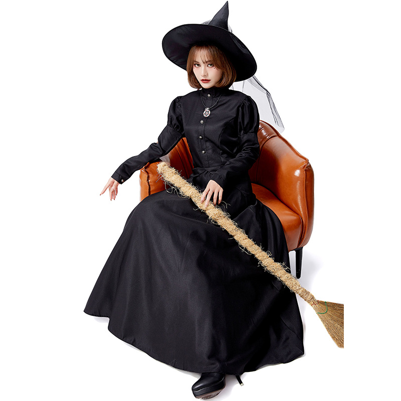 Halloween witch magic robe, Wizard of Oz, Western witch costume, family Halloween performance long dress