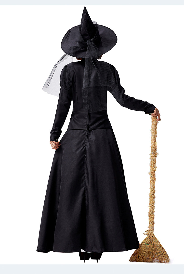 Halloween witch magic robe, Wizard of Oz, Western witch costume, family Halloween performance long dress