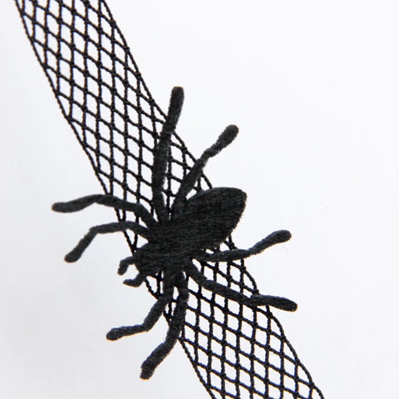 Dark Gothic style party spider web necklace black handmade clavicle chain short necklace jewelry neckband