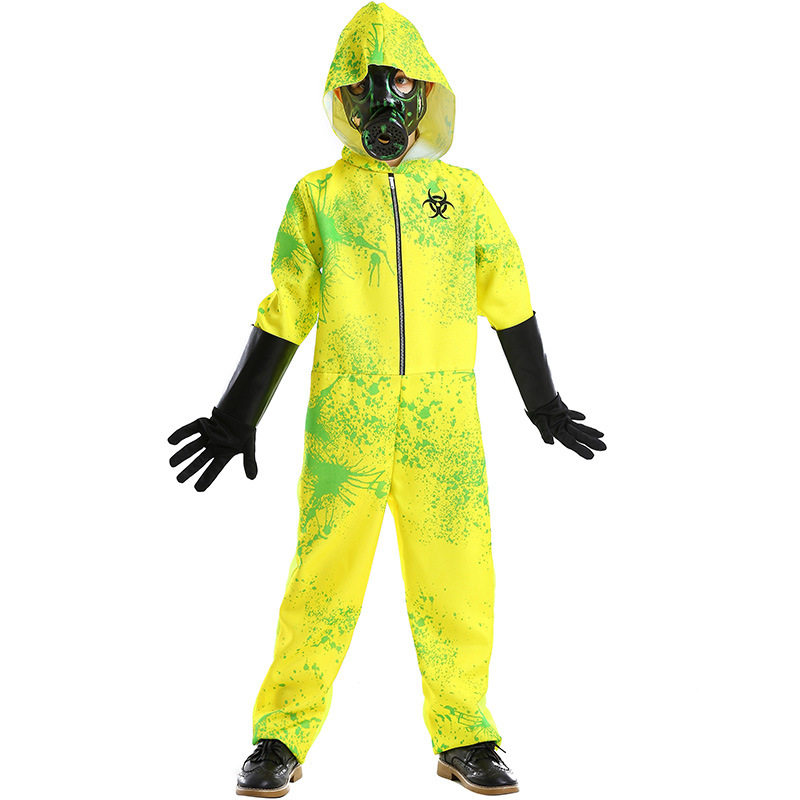 Halloween New Arrivals Party Bodysuit Biohazard Protective Suit Splash Print Unisex Outfit Zombie Role Play