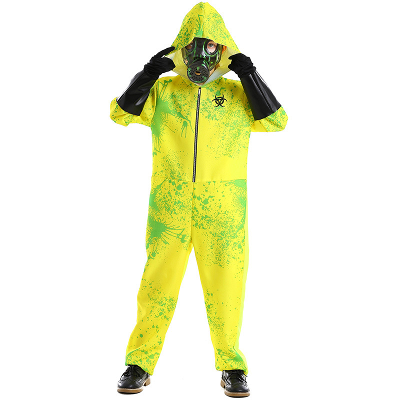 Halloween New Arrivals Party Bodysuit Biohazard Protective Suit Splash Print Unisex Outfit Zombie Role Play
