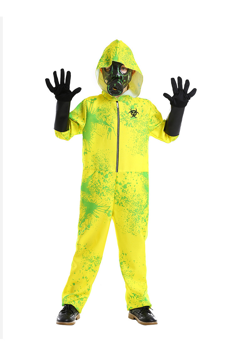 Halloween New Arrivals Party Bodysuit Biohazard Protective Suit Splash Print Unisex Outfit Zombie Role Play