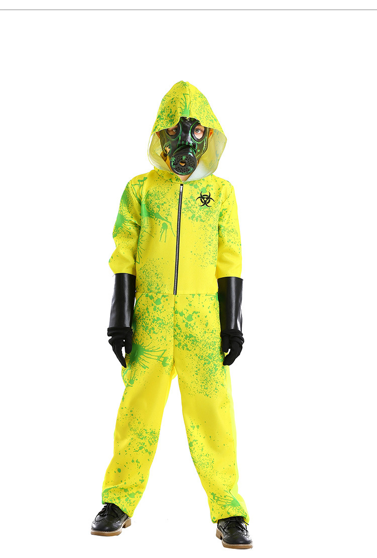 Halloween New Arrivals Party Bodysuit Biohazard Protective Suit Splash Print Unisex Outfit Zombie Role Play