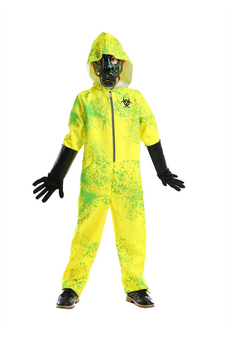 Halloween New Arrivals Party Bodysuit Biohazard Protective Suit Splash Print Unisex Outfit Zombie Role Play