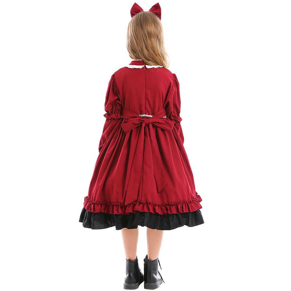 Clothing, Halloween Spanish Lolita dress, princess dress, burgundy Lolita photography, everyday Lolita outfit