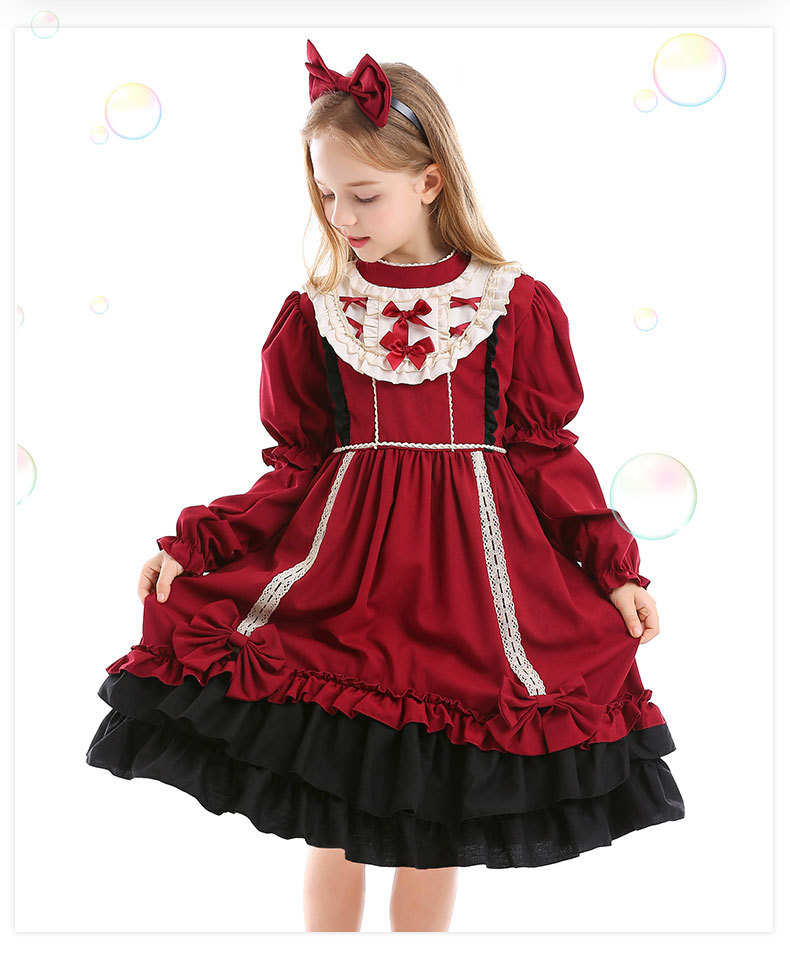 Clothing, Halloween Spanish Lolita dress, princess dress, burgundy Lolita photography, everyday Lolita outfit