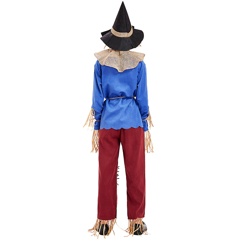 Halloween costumes, scarecrow cosplay, stage costumes, unisex.