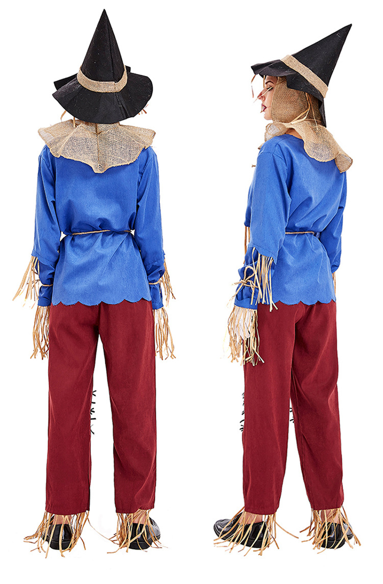 Halloween costumes, scarecrow cosplay, stage costumes, unisex.