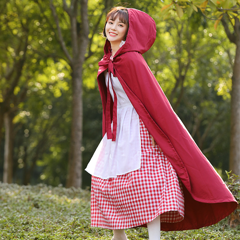 Little Red Riding Hood costume, Halloween costume, theatrical stage performance, parent-child outfit