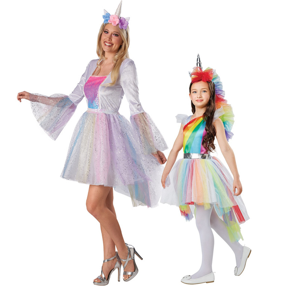 Children's Halloween party costume cosplay Friendship Magic Rainbow Pony Unicorn Dress