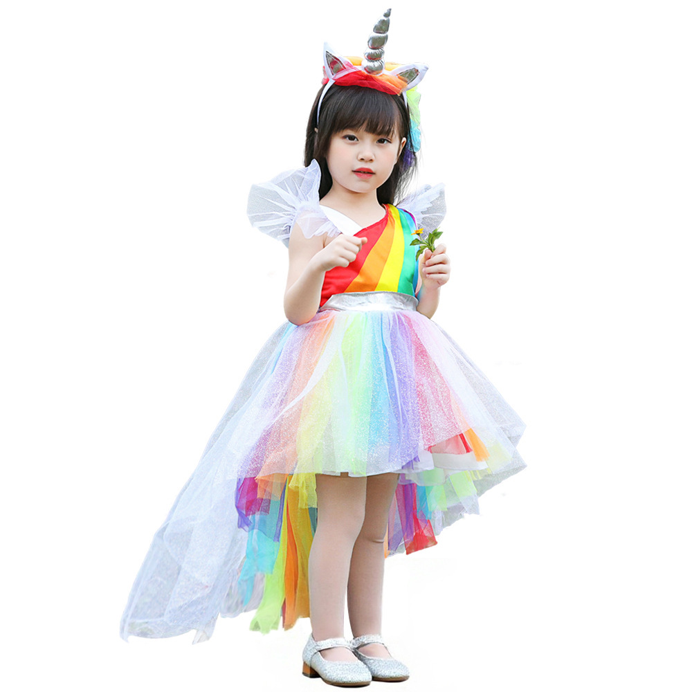 Children's Halloween party costume cosplay Friendship Magic Rainbow Pony Unicorn Dress
