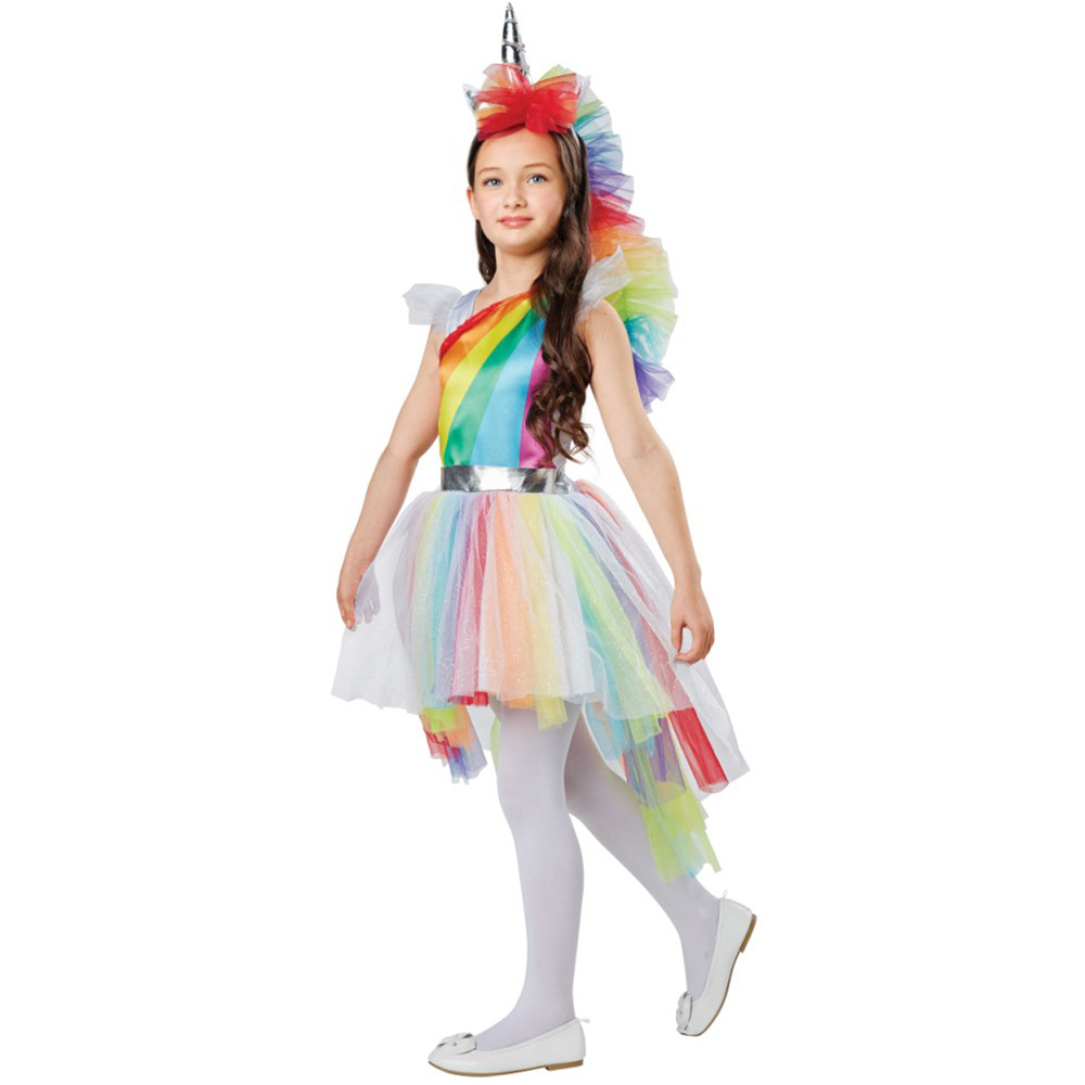 Children's Halloween party costume cosplay Friendship Magic Rainbow Pony Unicorn Dress