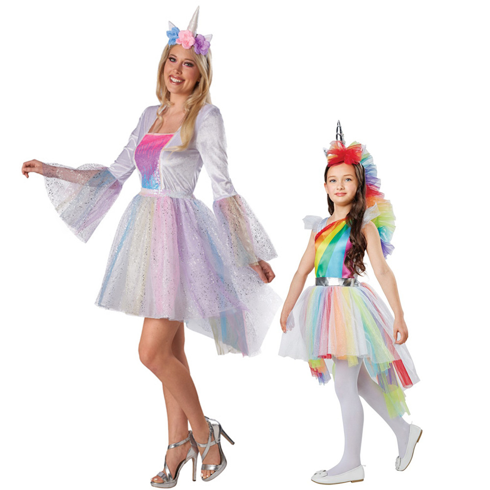 Children's Halloween party costume cosplay Friendship Magic Rainbow Pony Unicorn Dress
