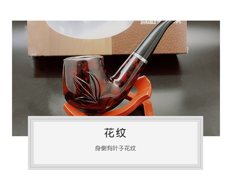 The Great Detective Family Series Costumes, Accessories, Stage Props, Curved Iron Pot Pipe, Handheld Wood Grain Gold Magnifying Glass