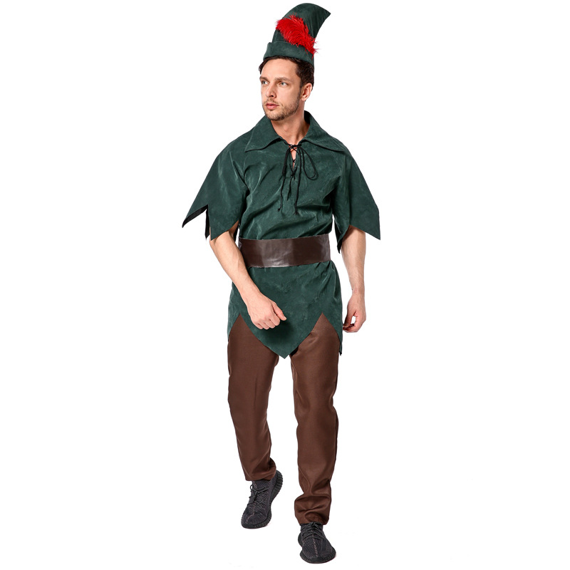 Adult Peter Pan elf cosplay costume Robin Hood hunter outfit Halloween fairy tale stage role-playing costume