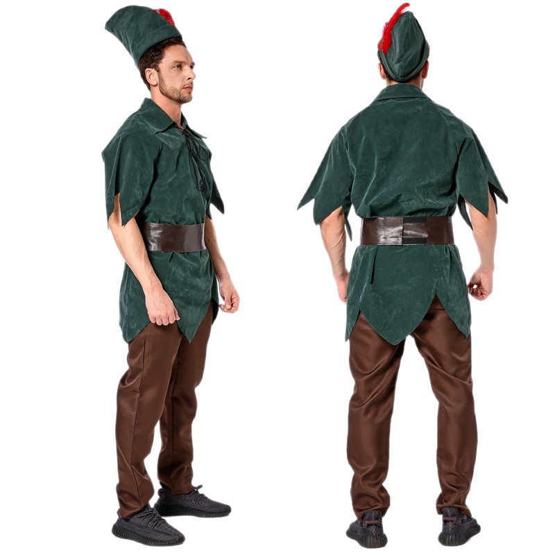 Adult Peter Pan elf cosplay costume Robin Hood hunter outfit Halloween fairy tale stage role-playing costume
