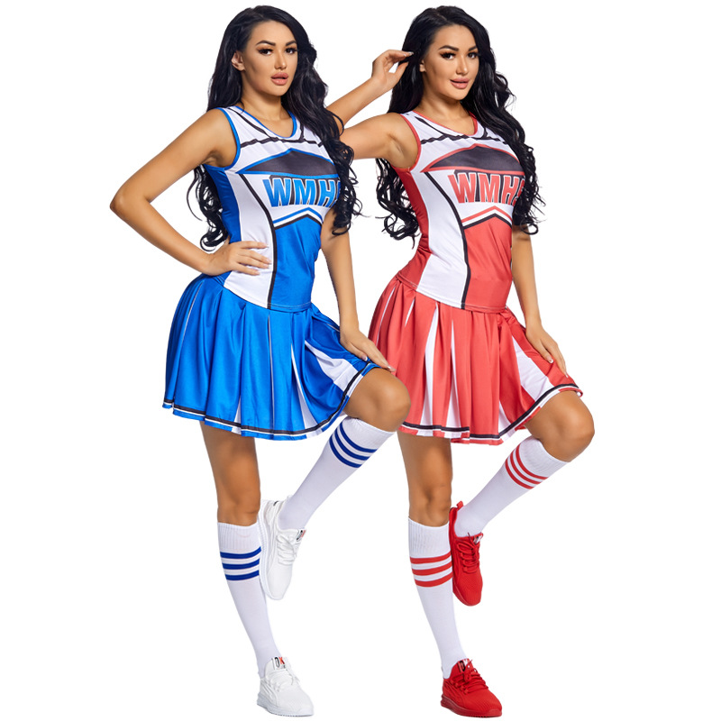 S-XL Sexy Girl Cheerleading Costume, WMHS Girl Cheerleading Outfit, Girl Group Performance Dance Cosplay Costume
