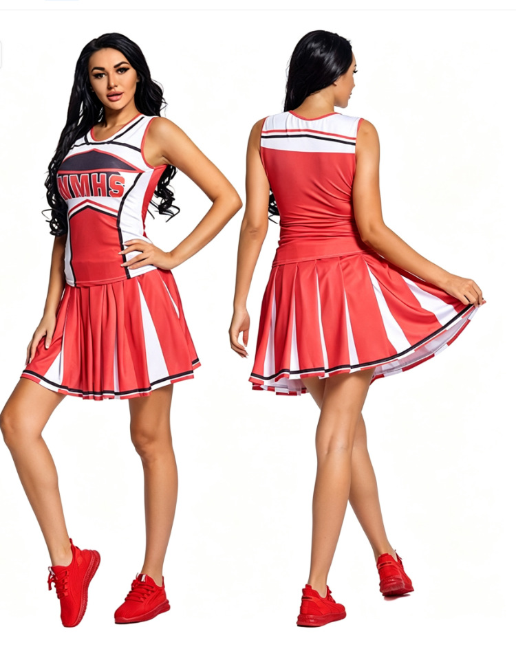 S-XL Sexy Girl Cheerleading Costume, WMHS Girl Cheerleading Outfit, Girl Group Performance Dance Cosplay Costume