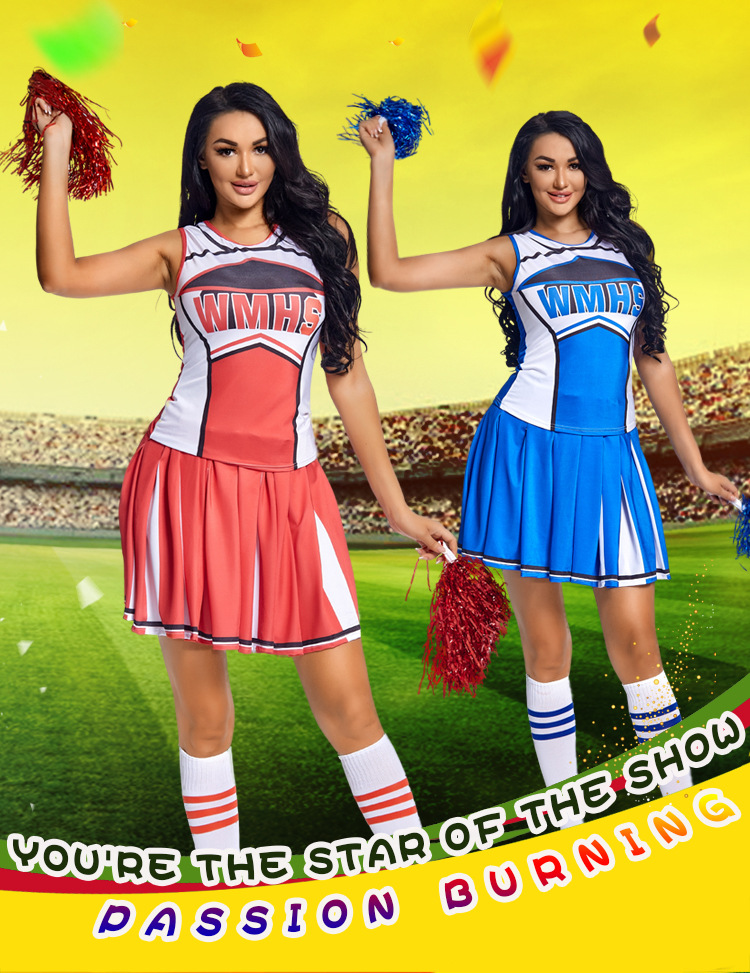 S-XL Sexy Girl Cheerleading Costume, WMHS Girl Cheerleading Outfit, Girl Group Performance Dance Cosplay Costume