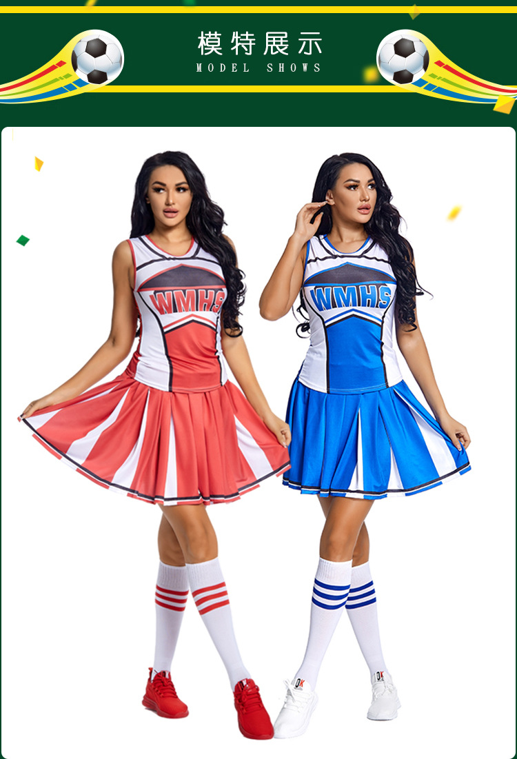 S-XL Sexy Girl Cheerleading Costume, WMHS Girl Cheerleading Outfit, Girl Group Performance Dance Cosplay Costume
