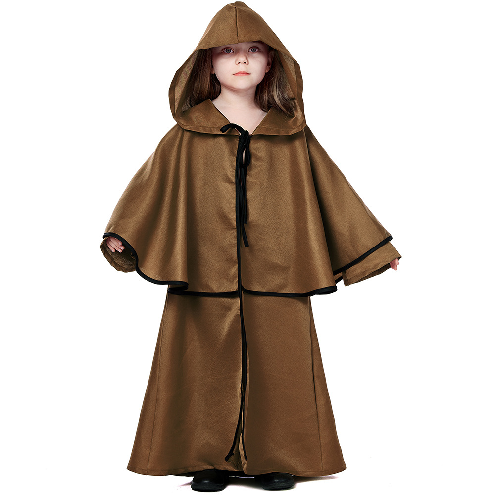 Halloween costume, European medieval style ruffled cape, Halloween party cosplay, children's robe and cloak