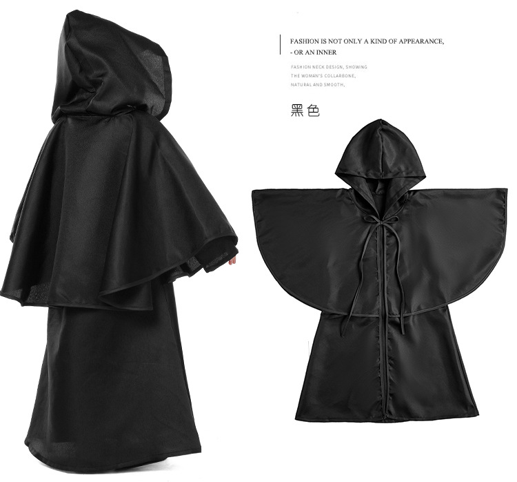Halloween costume, European medieval style ruffled cape, Halloween party cosplay, children's robe and cloak