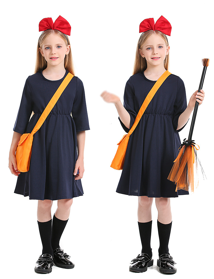 Halloween costume, Children's Day little witch cosplay, children's photography costume, Halloween Kiki outfit