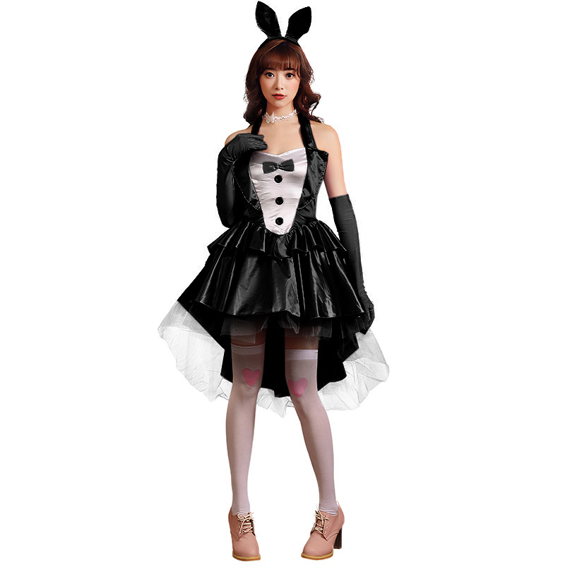 Bunny Girl Pink Tutu Swallowtail Dress Nightclub Party Bunny Stage Performance Costume